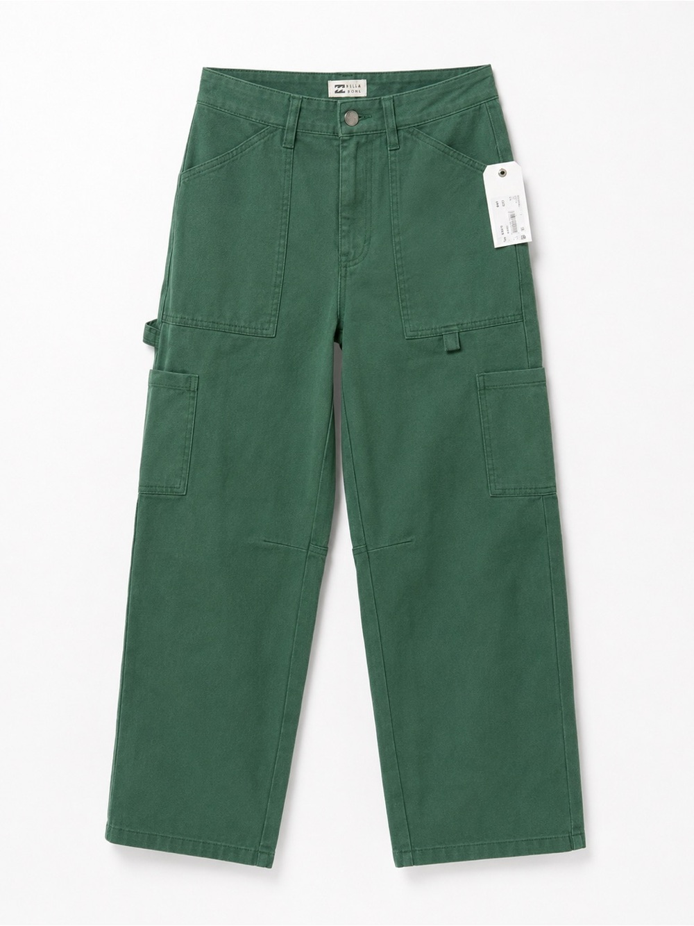 NWT Billabong Women’s Leia Cargo Pants Size 24 Emerald Bay Green Utility